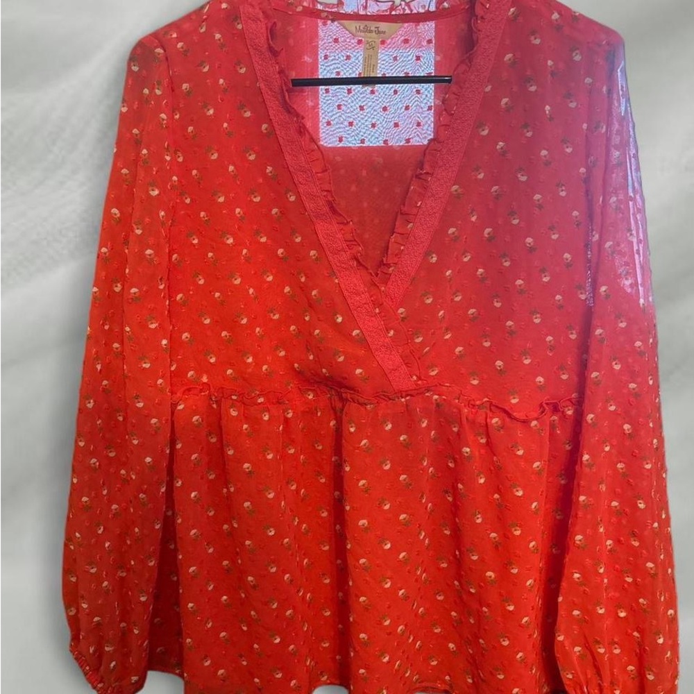 Matilda Jane Red Floral Blouse